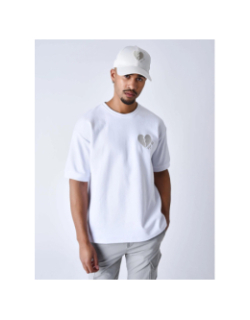 T-shirt cœur brisé brodé blanc homme - Project X Paris