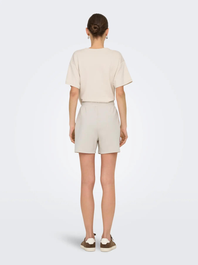 Short jogging lounge blanc écru femme - Only Play