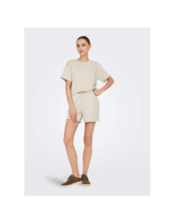 Short jogging lounge blanc écru femme - Only Play