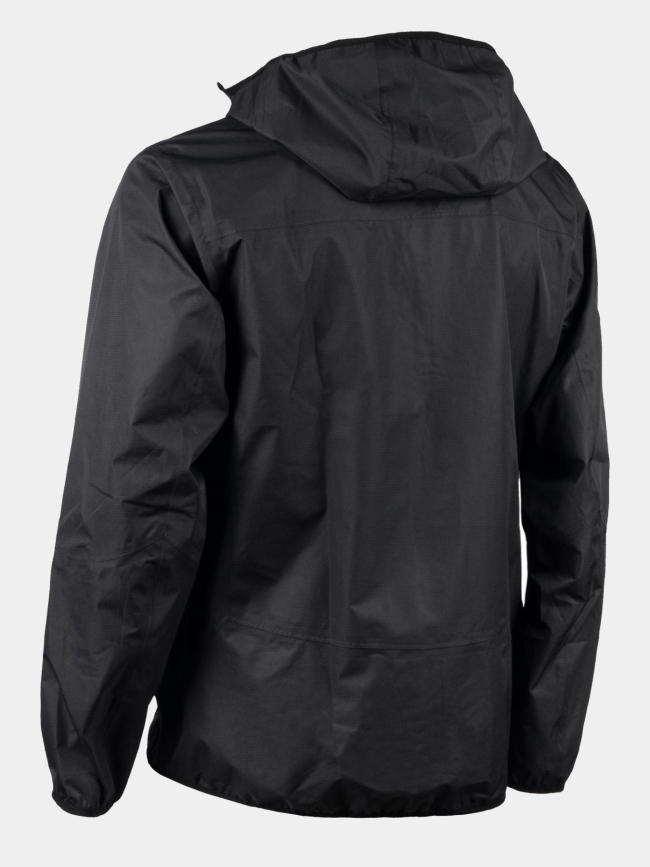 Veste technique impérméable à capuche noir femme - Élémenterre