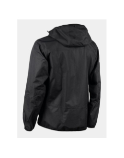 Veste technique impérméable à capuche noir femme - Élémenterre