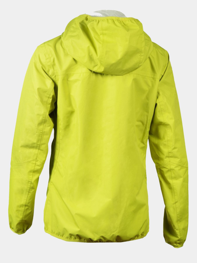 Veste technique imperméable à capuche vert femme - Elémenterre