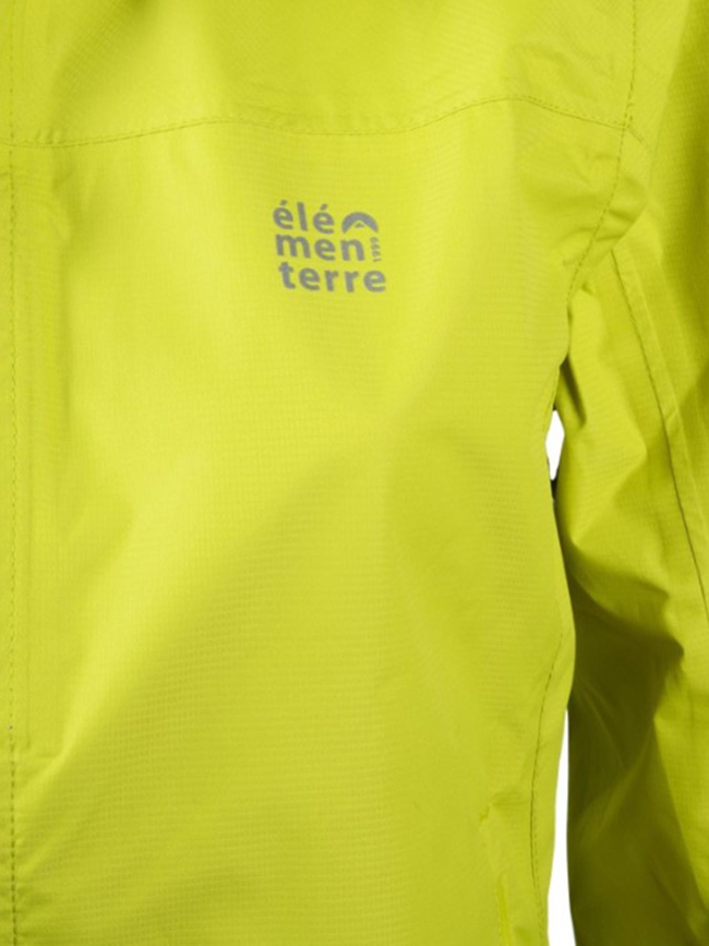 Veste technique imperméable à capuche vert femme - Elémenterre