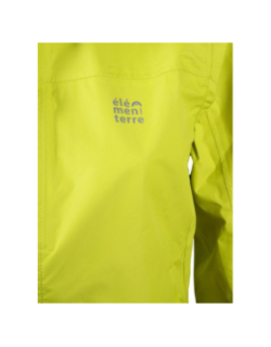 Veste technique imperméable à capuche vert femme - Elémenterre