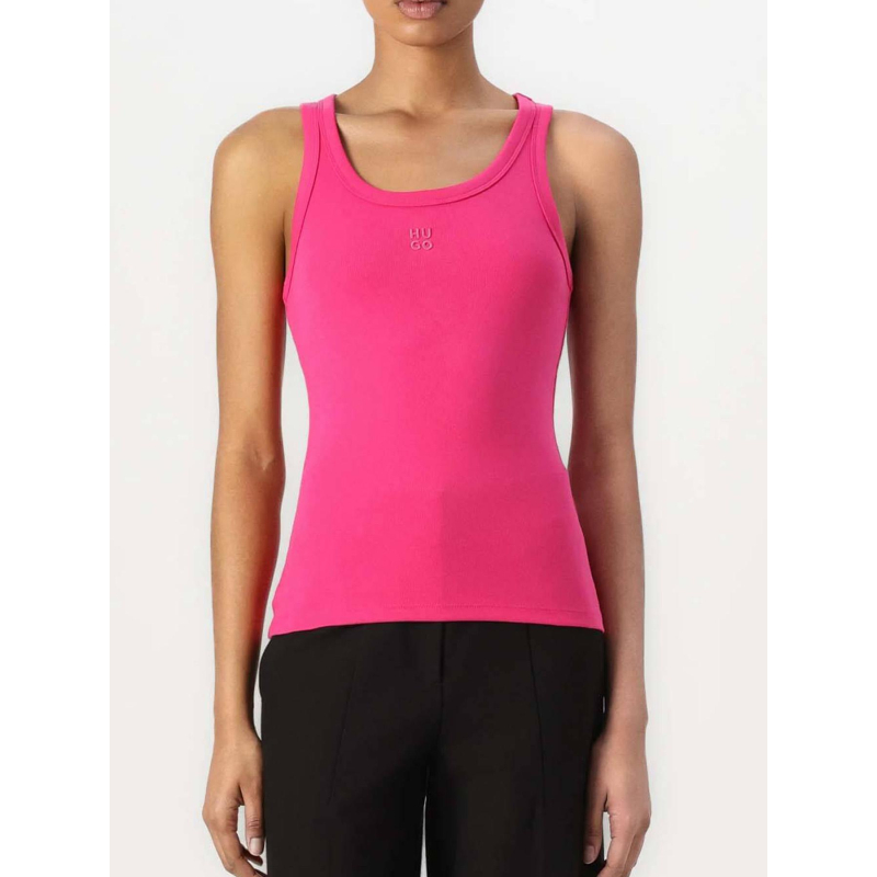 Débardeur uni logo datamia rose femme - Hugo