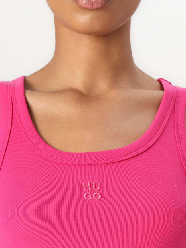 Débardeur uni logo datamia rose femme - Hugo