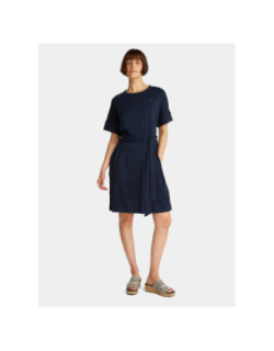 Robe courte ceinturée bleu marine femme - Tommy Hilfiger