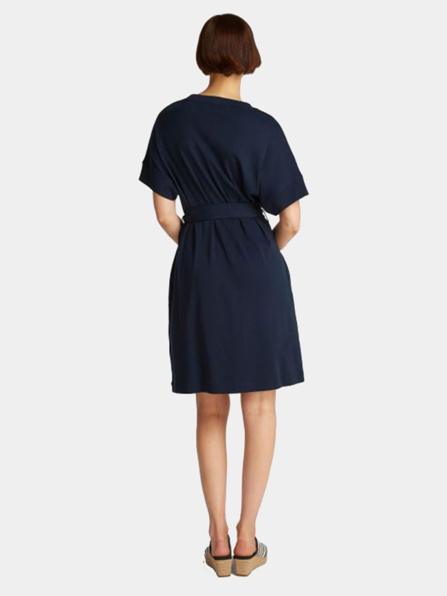 Robe courte ceinturée bleu marine femme - Tommy Hilfiger