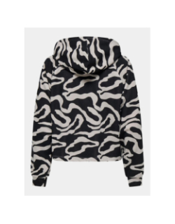 Sweat zippé crop imprimé onpro life noir femme - Only Play