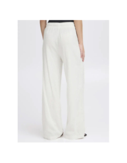 Pantalon large en lin linno blanc femme - Ichi
