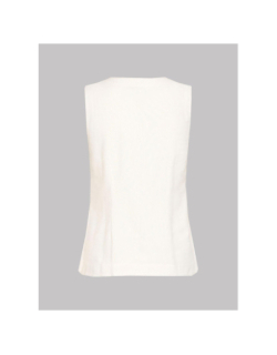 Top veston en lin linno blanc femme - Ichi