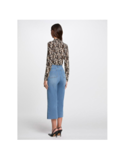 Jean crop clic stone bleu femme - Morgan