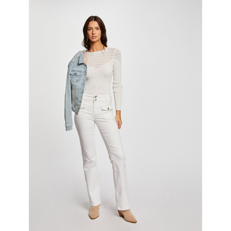 Jean bootcut polen blanc femme - Morgan