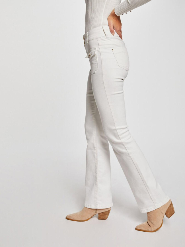 Jean bootcut polen blanc femme - Morgan
