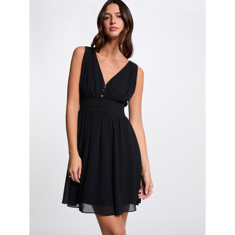 Robe courte fluide ria noir femme - Morgan