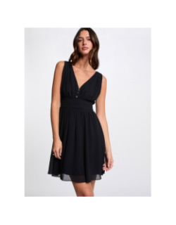 Robe courte fluide ria noir femme - Morgan
