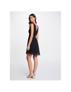 Robe courte fluide ria noir femme - Morgan