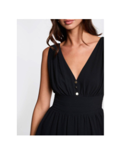 Robe courte fluide ria noir femme - Morgan