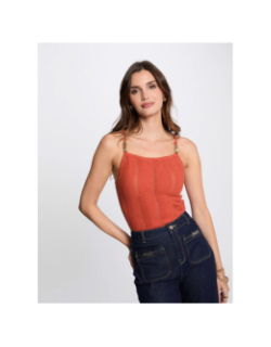 Débardeur maille molovic orange femme - Morgan