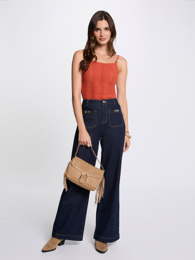 Débardeur maille molovic orange femme - Morgan