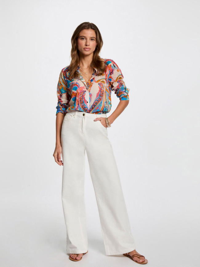 Chemisier imprimé godi multicolore femme - Morgan
