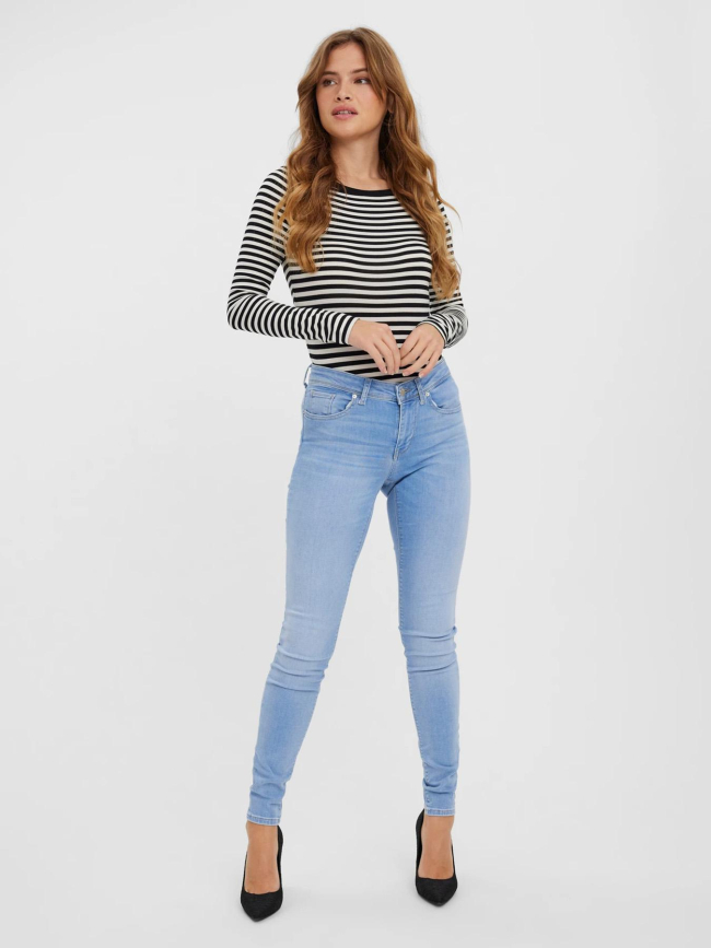 Jean slim lux bleu clair femme - Vero Moda