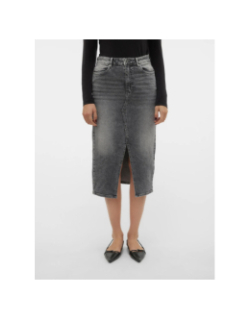 Jupe en jean fendue veri gris femme - Vero Moda