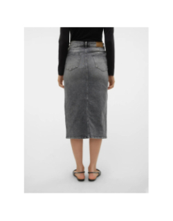 Jupe en jean fendue veri gris femme - Vero Moda