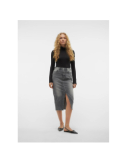 Jupe en jean fendue veri gris femme - Vero Moda