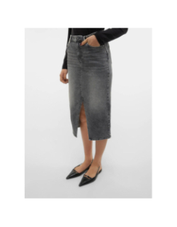 Jupe en jean fendue veri gris femme - Vero Moda
