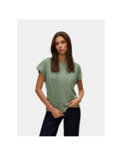 T-shirt uni emily vert femme - Vero Moda