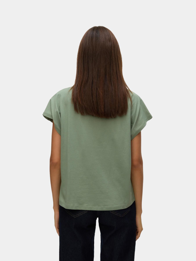 T-shirt uni emily vert femme - Vero Moda