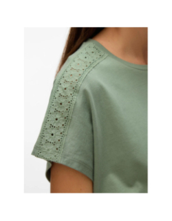 T-shirt uni emily vert femme - Vero Moda