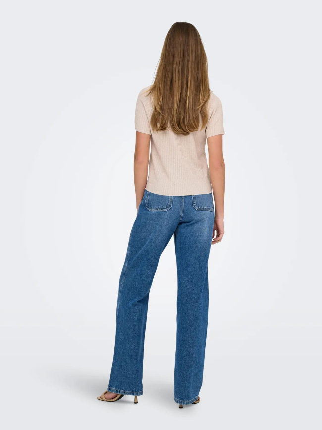 T-shirt à paillettes bodilla beige femme - Jdy