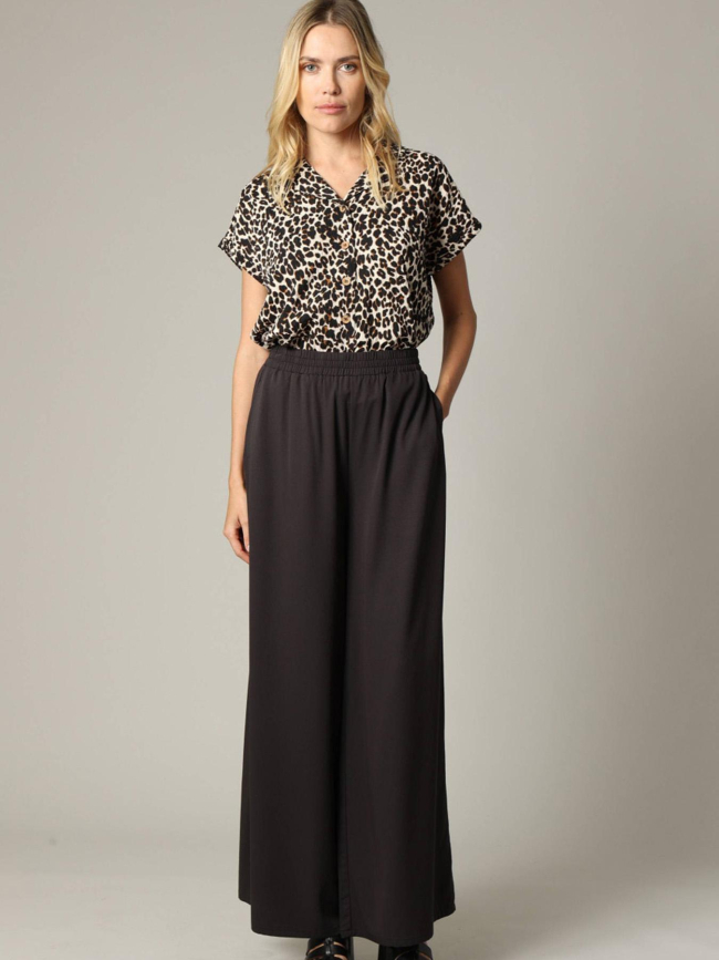 Pantalon large balia noir femme - Deeluxe