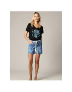 Short en jean mina bleu femme - Deeluxe