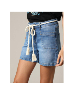 Short en jean mina bleu femme - Deeluxe