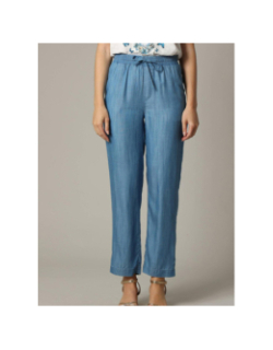 Pantalon large effet denim renate bleu femme - Deeluxe