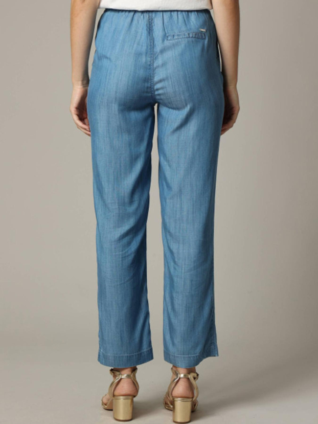 Pantalon large effet denim renate bleu femme - Deeluxe