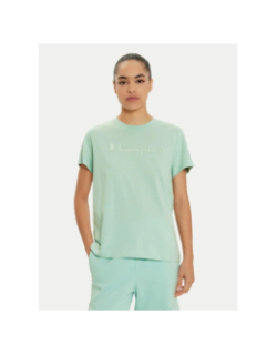 T-shirt logo brodé vert femme - Champion