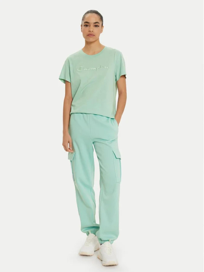 T-shirt logo brodé vert femme - Champion