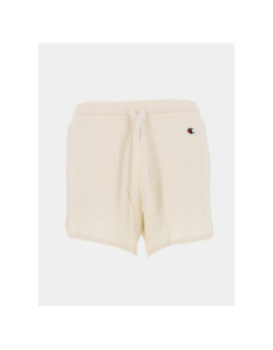 Short uni logo brodé beige femme - Champion