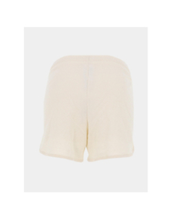 Short uni logo brodé beige femme - Champion