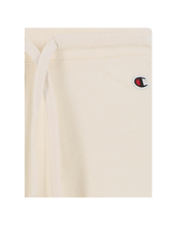 Short uni logo brodé beige femme - Champion