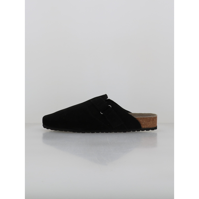 Mules en cuir suède louis noir homme - Jack & Jones