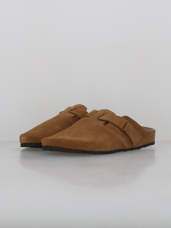 Mules en cuir suède louis marron homme - Jack & Jones