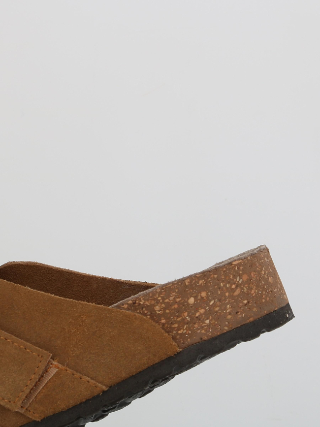 Mules en cuir suède louis marron homme - Jack & Jones