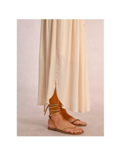 Jupe longue fluide cream beige femme - Molly Bracken