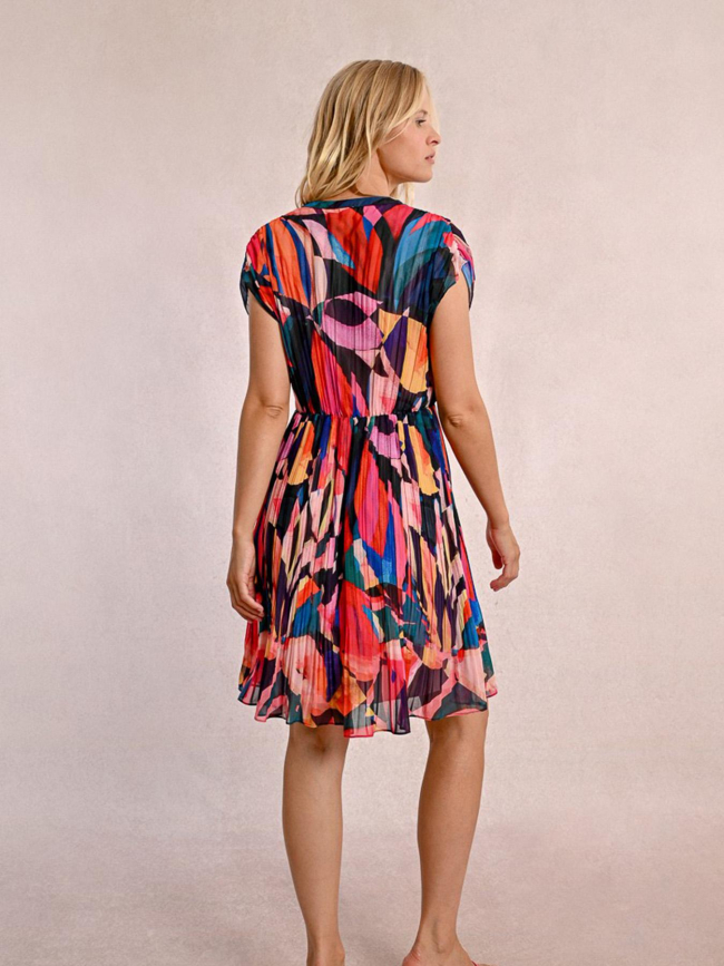 Robe plissée multicolore femme - Molly Bracken