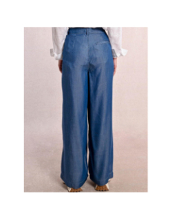 Pantalon effet denim fluide bleu femme - Molly Bracken